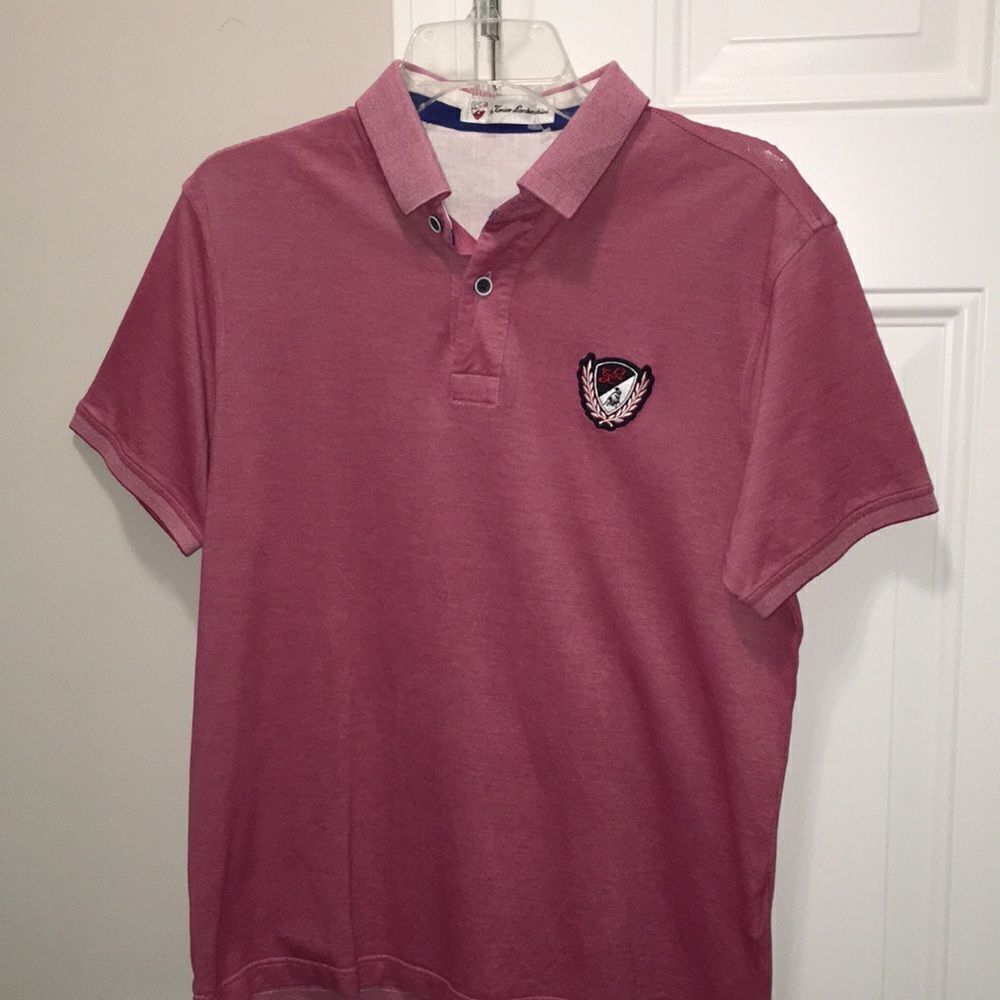 Tonino Lamborghini Lt. Pink Golf polo tennis shirt
